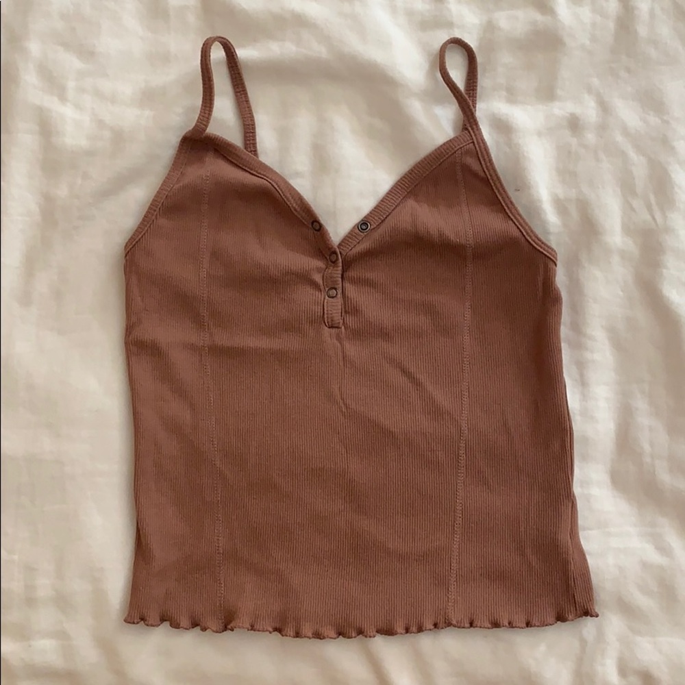 Pink ribbed cami